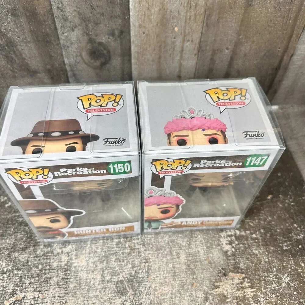 Funko Pop! Parks and Recreation #1150 Hunter Ron Vinyl Figure& 1147‎ Andy